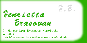 henrietta brasovan business card